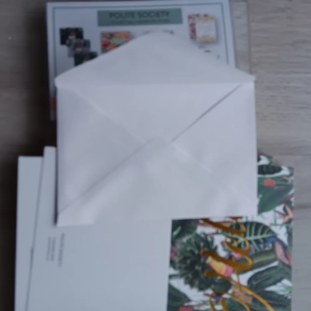 Polite Society Blank Note Cards & Envelopes Boxed Set of 20 Floral Tropical New